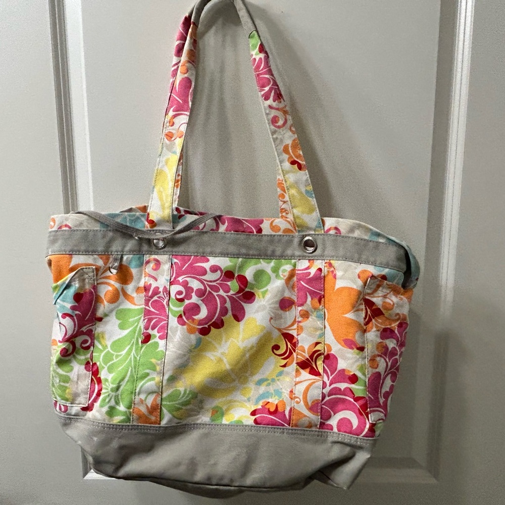 Beautifully Thirty One Floral Multicolor Tote Bag